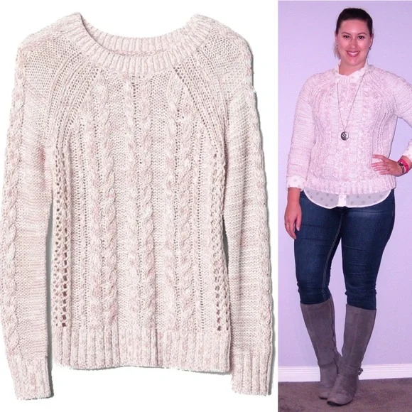 Blush cable-knit sweater - Picture 5 of 5